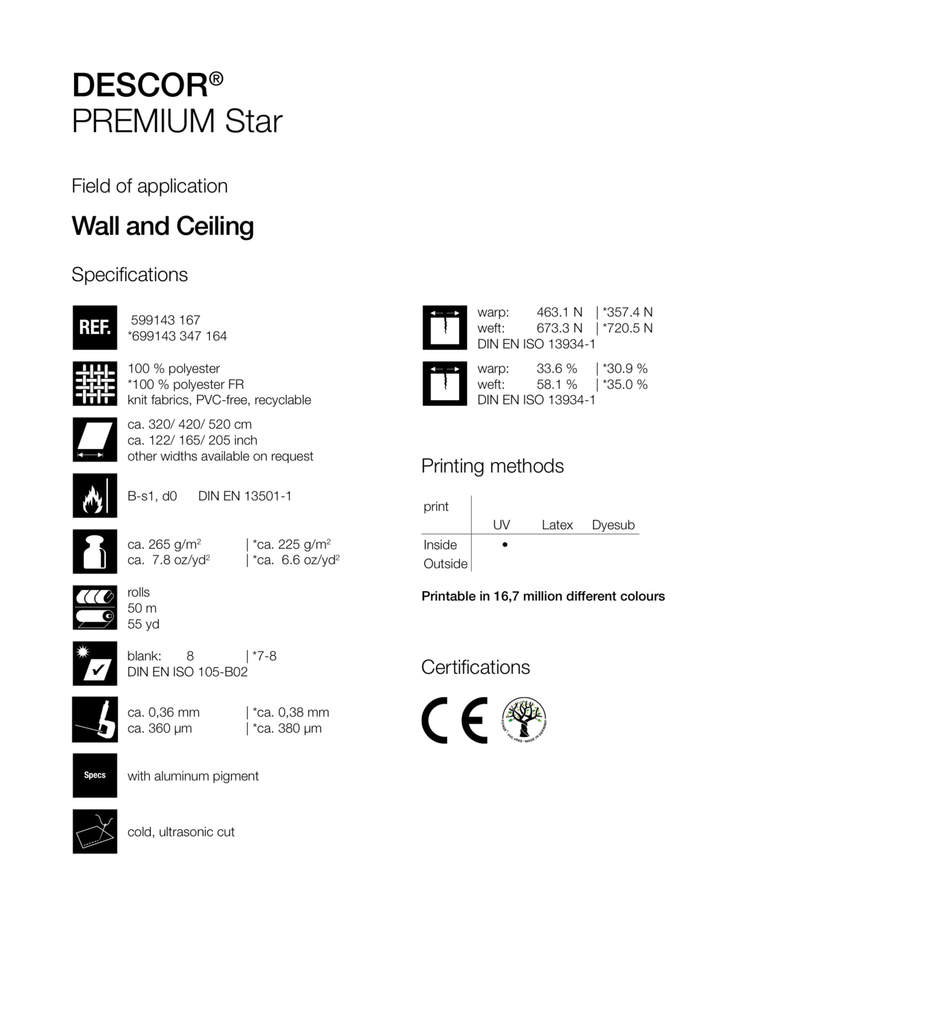 DESCOR® PREMIUM Star fra Systmhimling, hvit akustisk takplate med stjerneformet design, vist i nærbilde.