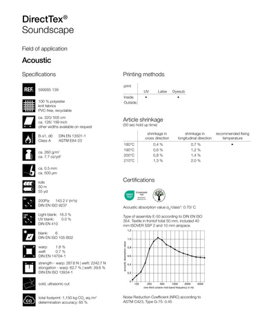 Systmhimling Soundscape DirectTex® takplate med teksturert overflate, perfekt for lydabsorberende og estetiske takløsninger.